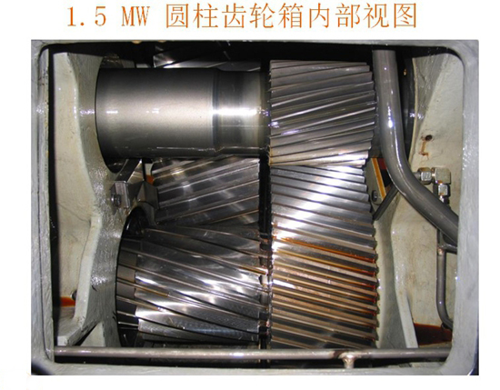 內窺鏡檢測圓柱齒輪箱內部視圖