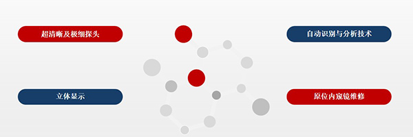 超清晰及極細探頭，自動識別與分析技術，原位內窺鏡維修，立體顯示